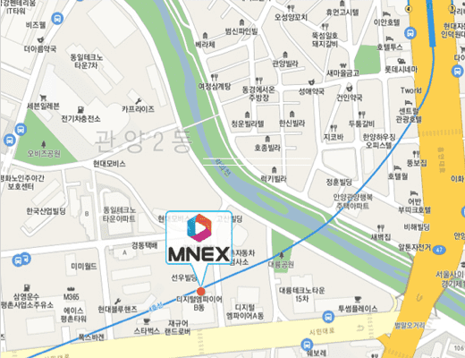 엠넥스 오시는길 지도
